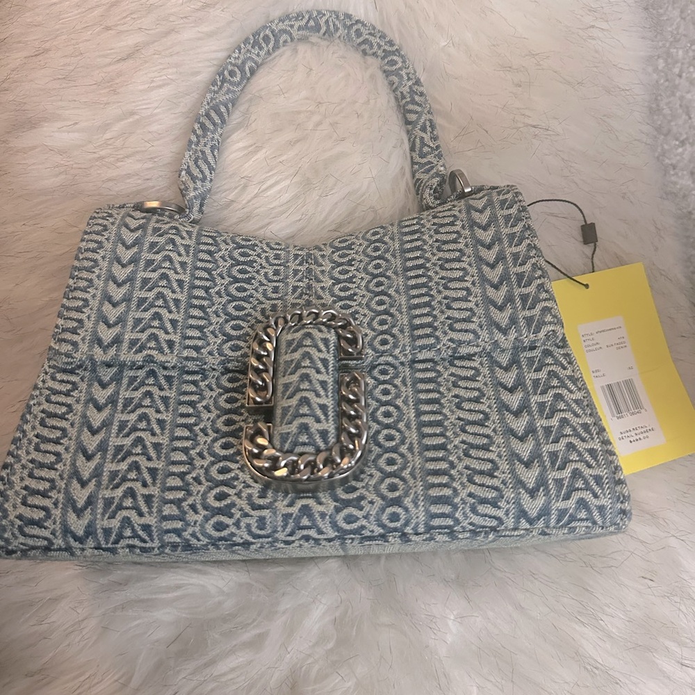 Marc Jacobs Monogram Denim St. Marc Top Handle Bag